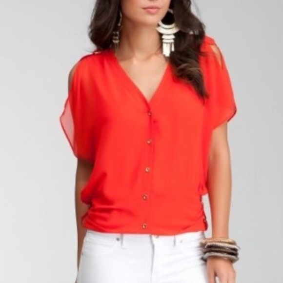 Bebe Coral Short Sleeve Blouse