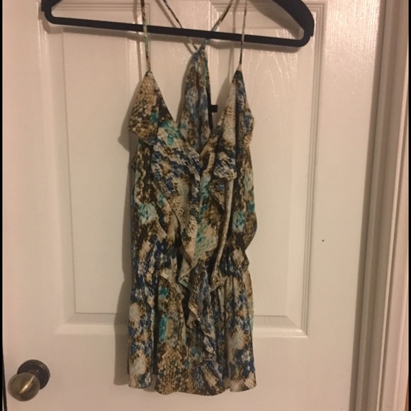 Animal print, peplum Tank