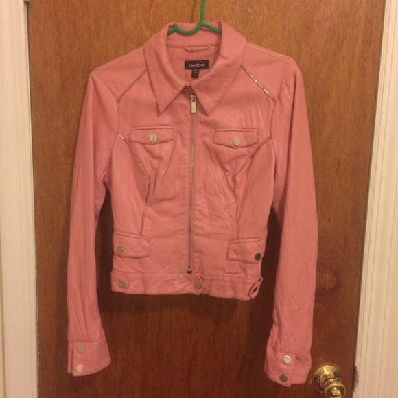 Bebe Faux leather jacket, PINK!!!