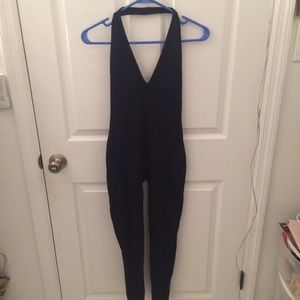 American Apparel Cotton Spandex Halter Catsuit