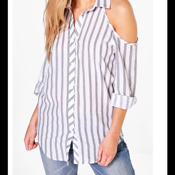 Trendy Cold Shoulder Blouse!