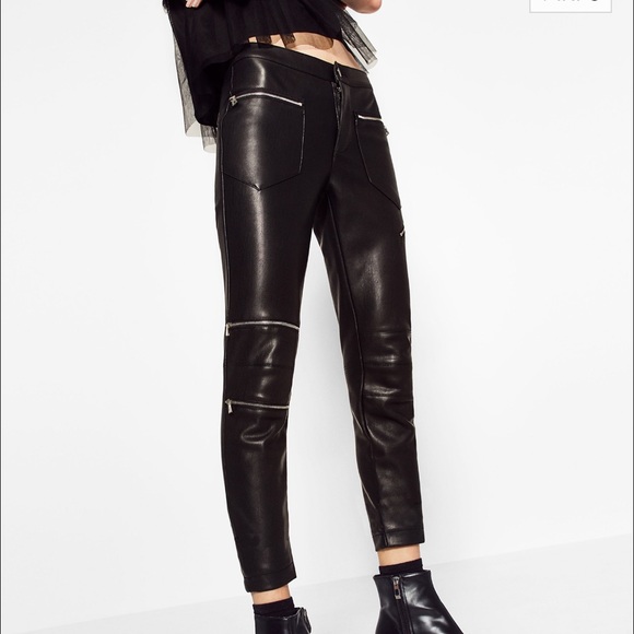 zara moto pants
