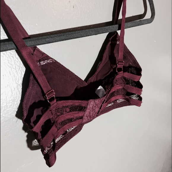 Maroon Caged Bralette