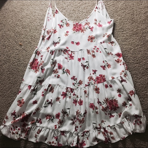 White floral baby doll dress