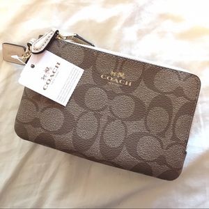 NWT dual pocket coach wristlet