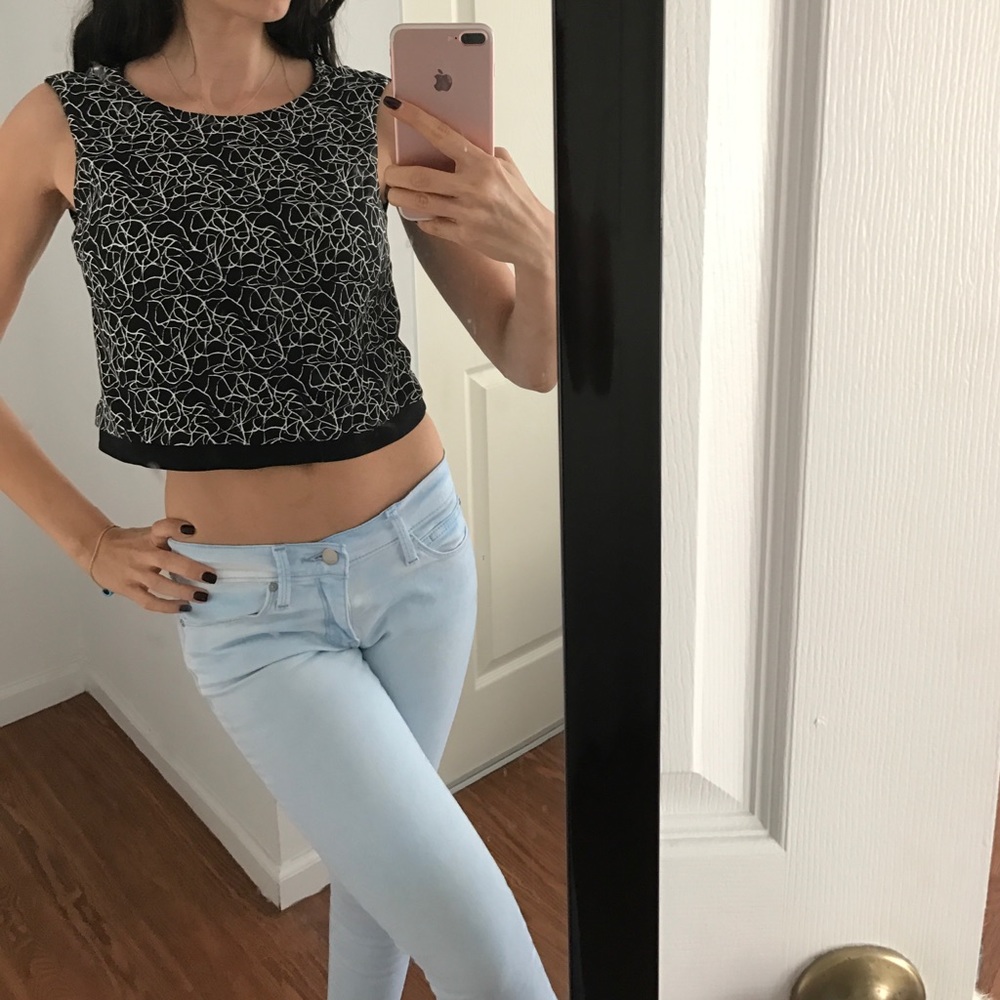 A.L.C. 100% silk crop top