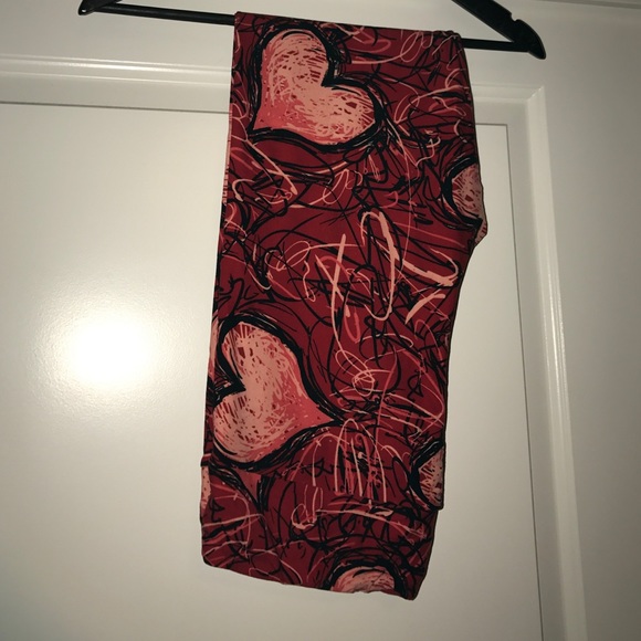 Lularoe Hearts, Valentines Leggings, TC