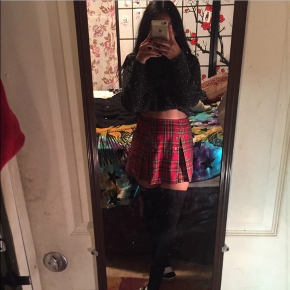 Lip service plaid mini skirt.