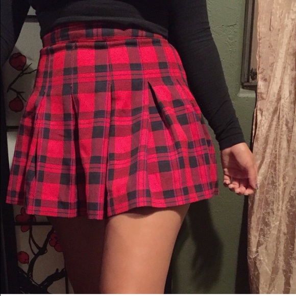 Plaid tennis mini skirt.