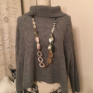 Eileen Fisher Alpaca & Silk Poncho Sweater.