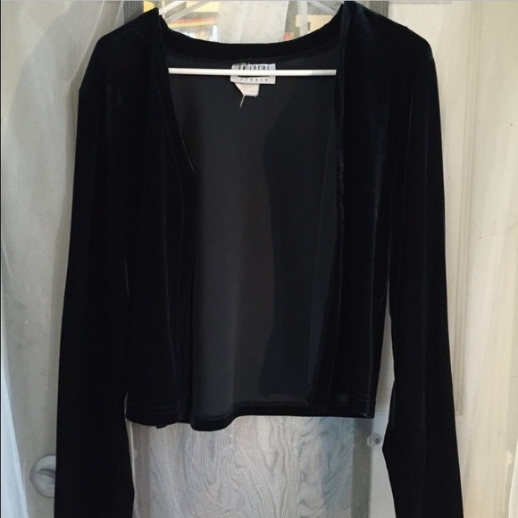 Blue velvet cardigan