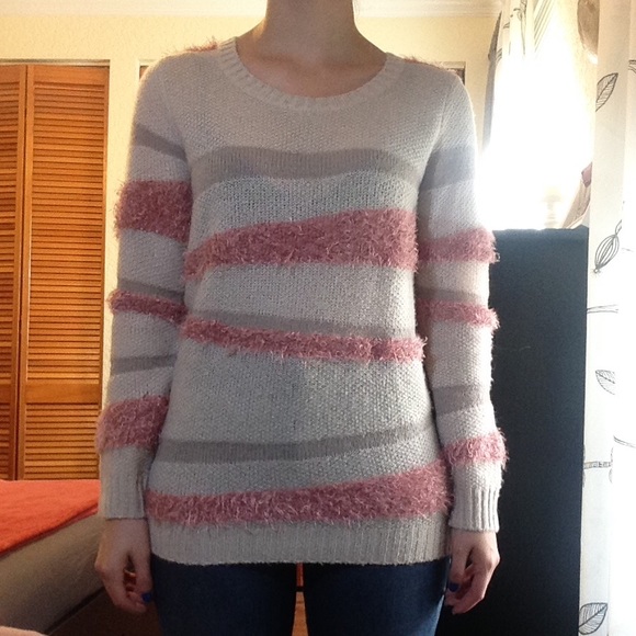 Glittery Knit Textured Sweater - M