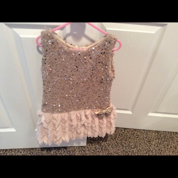 Girls beaded sequin dress with jacket