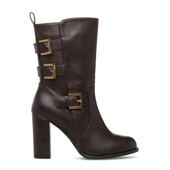 Ema mid calf gold buckles boots - Picture 3 of 4