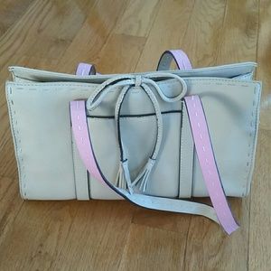 Liz Claiborne tan n pink purse