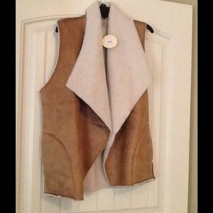 Suede/Sherpa Vest