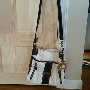 Tyler Rodan white w/ black purse