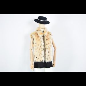 Saks fifth Ave 100% fox dyed fur zippered vest