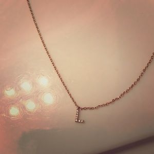 Gold letter L necklace
