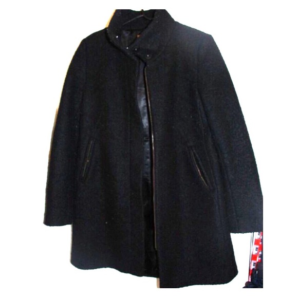 Black LOFT funnel neck winter coat