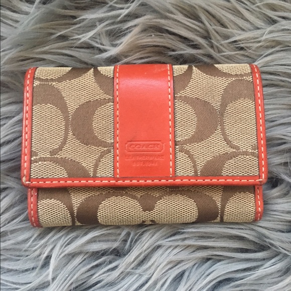 Coral Coach wallet