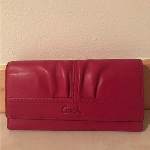 Authentic Coach Raspberry Wallet