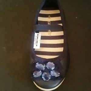 Carters ballerina shoes navy blue