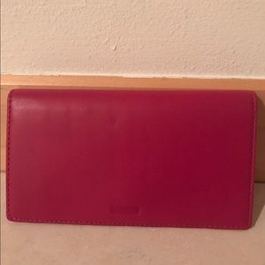 Authentic Coach Raspberry Checkbook Cover