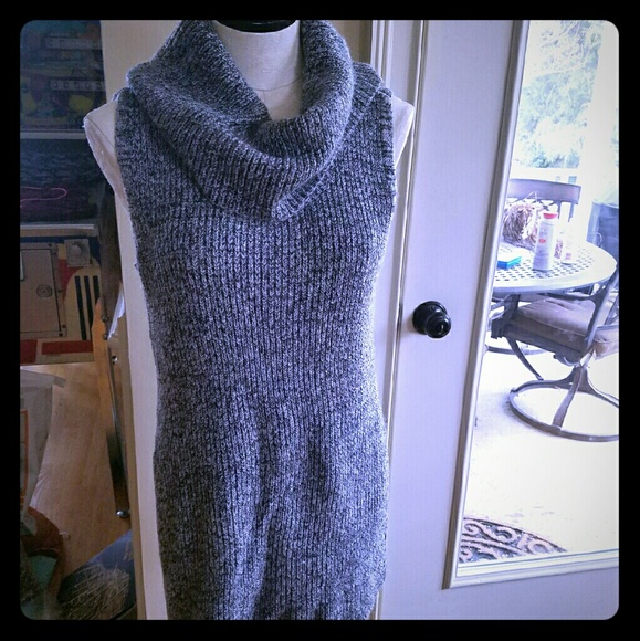 💲FINAL PRICE💲Express long grey cowl neck sweater - Picture 1 of 4
