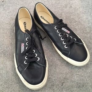 Supergas sneakers - navy leather - rare!