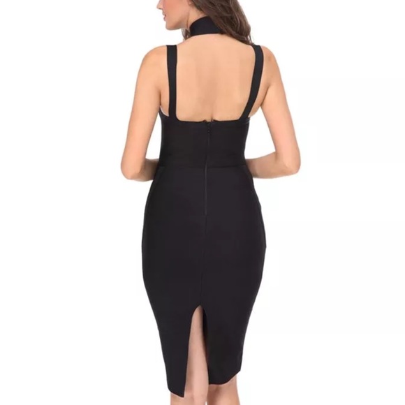 Black bandage bodycon evening party dress - Picture 4 of 6