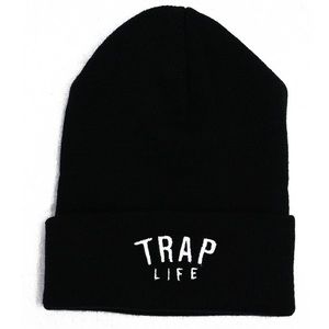 TRAP LIFE Black Beanie