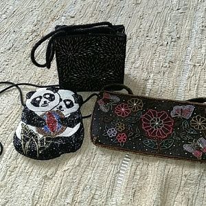 Bundle of beaded mini purses