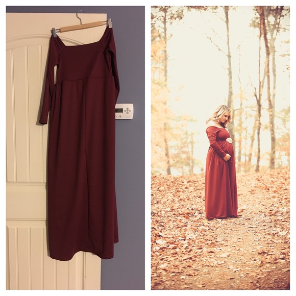 Small 34/36 maternity off shoulder maxi - Picture 1 of 1
