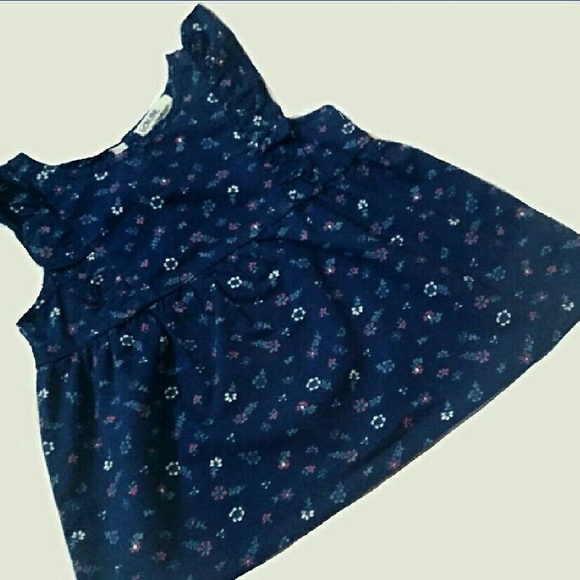 Dark Blue Flower Top