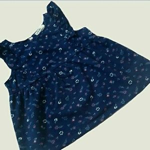 Dark Blue Flower Top
