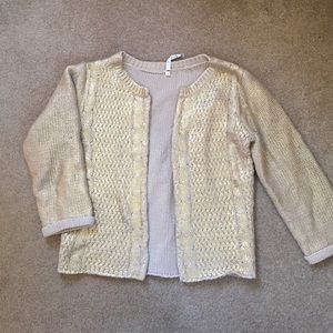 Gold leaf metallic sweater