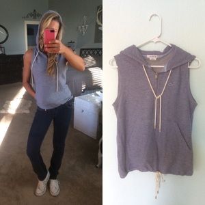 Lacoste rare sleeveless sporty hoodie