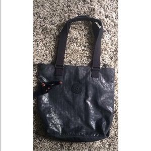 Black metallic Kipling bag