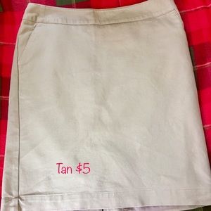 Tan pencil skirt