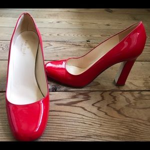 Kate Spade Red Heels - made in Italy, 3.5" heels