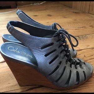 Cole Haan laced up wedges / Nike air technology