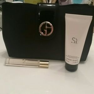 Giorgio Armani Si roller ball, clutch, and lotion
