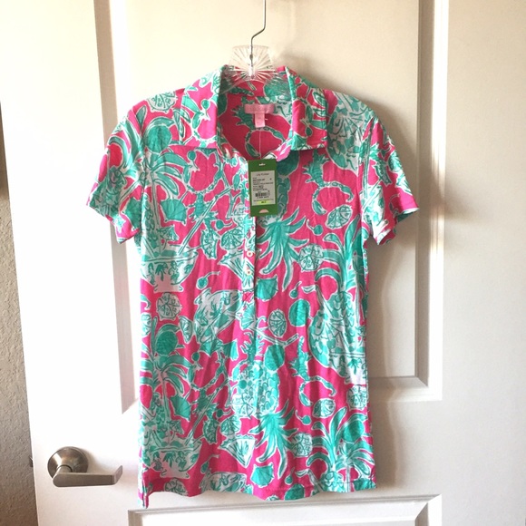 Lilly Pulitzer Trophy Polo in Scorpion Bowl