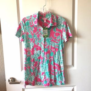 Lilly Pulitzer Trophy Polo in Scorpion Bowl