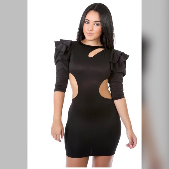 Black Boldness keyhole dress