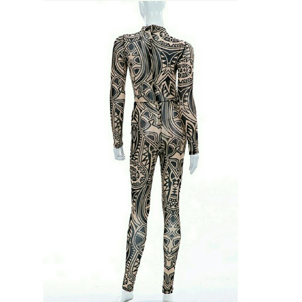 MAZE PRINT  JUMPSUIT - Picture 3 of 4