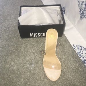 Clear Perspex heels Miss Guided