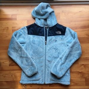 Northface women's small blue fuzzy Denali jacket
