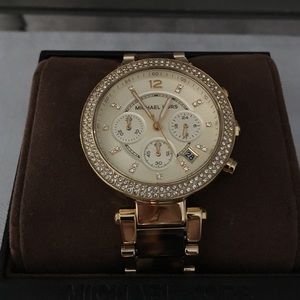 Michael Kors authentic tortoise and gold watch